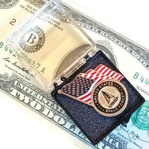 U.S. Space Force Emblem With U.S. Flag Lapel Pin
